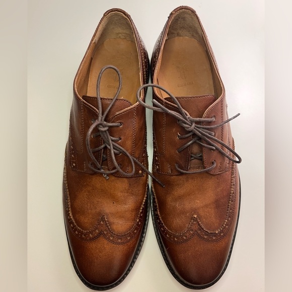 Frye Paul Bal Men\'s Size 10.5 D Shoes Brown Leather Cognac Lace Up Wingtip Derby main image 12